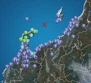 石川県で震度3の地震発生