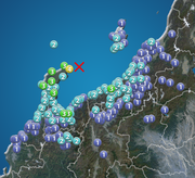 石川県で震度4の地震発生