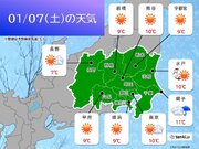 きょう7日の関東地方　大体晴れるが　一部でにわか雨やにわか雪　寒中らしい寒さ