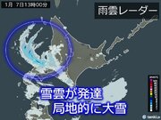 北海道　後志地方では12時間で30cm超の降雪　8日にかけては更なる大雪に