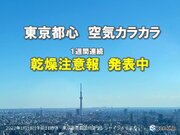 空気カラカラ　東京都心　1週間連続で乾燥注意報発表中　静電気バチバチを防ぐには?