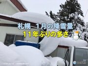 札幌　11年ぶりの雪の多さ　2月にかけて更に積雪増のおそれ