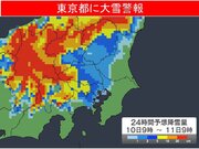 東京都に「大雪警報」最大降雪量20センチ　今夜にかけて交通機関の乱れに警戒
