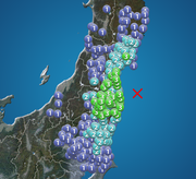 福島県・宮城県で震度3の地震発生