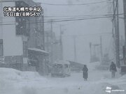 北日本で局地的に強い雪や吹雪　午後は次第にピーク越え