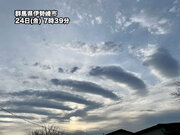 関東北部の空にナミナミとした「波状雲」　天気下り坂のサイン