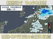 新潟で直径7ミリの「雹(ひょう)」を観測　今夜(24日)遅くまで落雷・突風に注意