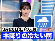 あす3月26日(日)のウェザーニュース お天気キャスター解説