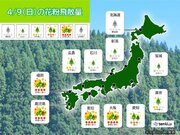 きょう9日の花粉情報　九州と四国、近畿は「非常に多い」　雨上がりは大量飛散に注意