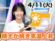 あす4月11日(火)のウェザーニュース お天気キャスター解説