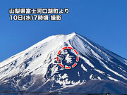 富士山の山肌に雪形の農鳥(のうとり)　4月上旬の出現は9年ぶりの早さ