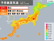 昼前から最高気温25以上の夏日の所　午後は九州～東北で夏日続出　熱中症に注意