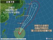関西　台風1号　離れた所を通っても要注意!