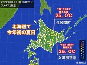 北海道　今年初めて25以上の夏日　雪崩などに注意