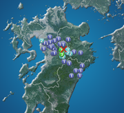 熊本県阿蘇地方でM3.7の地震　最大震度3　津波の心配なし