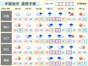 中国地方　GW後半天気　熱中症と紫外線に注意　6日から8日は大雨のおそれ