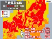 関東甲信　暑さのピークは4日と5日　30以上の真夏日も　GW最終日は天気下り坂