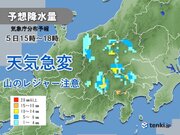 関東甲信　各地で夏日に　山沿いを中心に天気急変　山のレジャー要注意