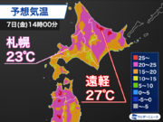 北日本で気温上昇　北海道で今年初の夏日に