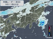 関東　沿岸部に雨雲かかる　東京の午前11時の気温16台　午後は雨のエリア広がる