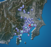 関東で震度2の地震　震源は東京都23区　津波の心配なし