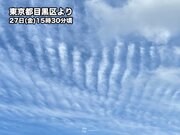 雨上がりの関東でナミナミ雲が出現　気温も急上昇で蒸し暑い
