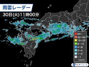 九州や四国で局地的に雨雲が発達　1時間50mm前後の激しい雨に警戒