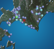 北海道 日高地方西部で地震　千歳市で震度3　震源の深さは約100km