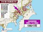 埼玉・東京　中川が氾濫のおそれ　警戒レベル4相当の氾濫危険情報発表