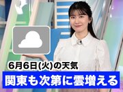 あす6月6日(火)のウェザーニュース お天気キャスター解説