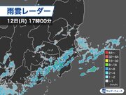 関東南部の一部で本降りの雨　夜にかけて局地的な強い雨に注意
