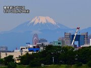 東京都内から富士山くっきり　梅雨時期の割に湿度低め