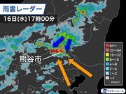 埼玉県で雨雲急発達し大雨警報　19時頃まで道路冠水などに警戒