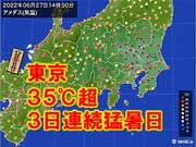 東京都心35以上　栃木県佐野市40近く　梅雨明けした関東甲信地方は猛烈な暑さ