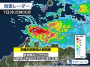 島根県で1時間に約100mmの猛烈な雨　記録的短時間大雨情報