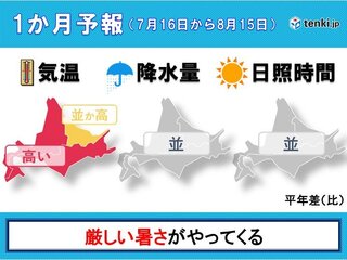 北海道の1か月予報 厳しい暑さがやってくる 22年7月14日 Biglobeニュース