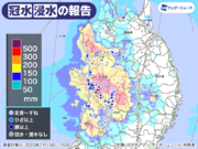 秋田の大雨浸水被害　1時間雨量10〜20mmでも24時間継続で浸水リスク