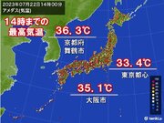 きょう　大阪など西日本の所々で猛暑日　日曜日も厳しい暑さ続く　熱中症に警戒