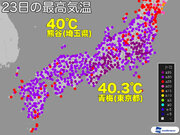 速報　東京・青梅で観測史上初めての40℃超        