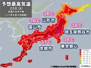 きょう25日　関東で38予想も　続く猛暑で熱中症「危険」レベル　室内でも対策を