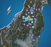 福島県で震度3の地震発生        