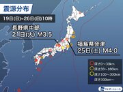 週刊地震情報 2020.7.26　21日(火)長野・岐阜県境で連続の地震　大雨もあり落石等に注意        