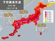 28日も40に迫る尋常じゃない暑さ　今年最多の40都道府県に熱中症警戒アラート