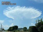 静岡県から巨大な「かなとこ雲」　関東など東北〜西日本各地で激しい雨に注意