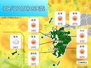 九州　2日　大分県日田市39予想　体温超えの暑さ続出　この猛暑はいつまで?