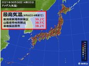 最高気温　体温超えの39台も　東京都心は今年1番の暑さ　夜間の熱中症にも警戒