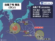 台風7号（ラン）発生　発達しながら北上してお盆期間中に影響の可能性