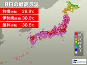 前橋と伊勢崎で38.9℃　本州で今年一番の暑さに        