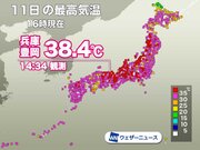峠を越えぬ暑さ　日本海側で体温越えの猛暑