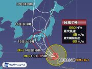 台風7号　お盆に近畿や東海などに接近・上陸の可能性　早めに備えを